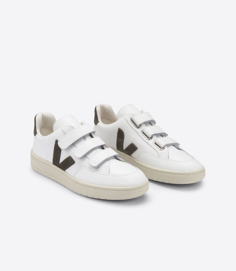 Veja Trainers Mens White - V-lock Leather - ZDOJ-56349